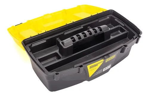 Caja Herramientas 15 Barovo Schp01-15 39*22*19 Cm Doble Cierre Tres Compartimientos Amarillo