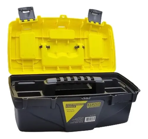Caja Herramientas 12  Barovo Schp01 Plastica C/bandeja Amarillo
