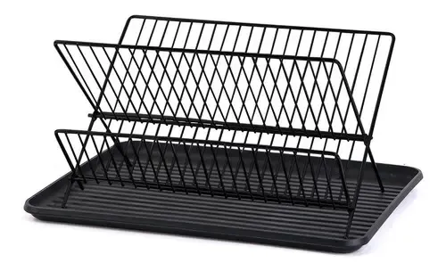 Escurreplatos Secaplatos Escurridor Plegable Negro Tijera