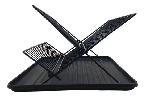 Escurreplatos Secaplatos Escurridor Plegable Negro Tijera