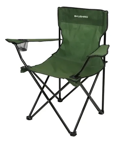 Sillon Director Kushiro Scd02ve Plegable C/apoya Vasos Verde Verde