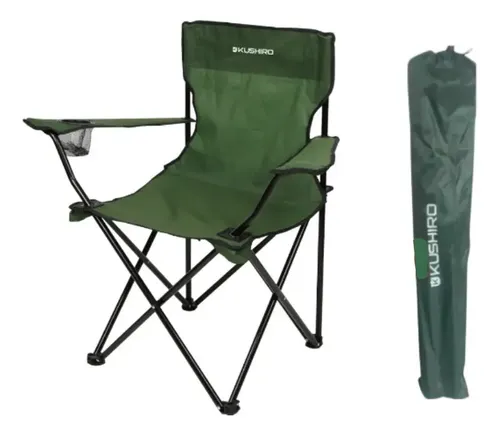 Sillon Director Kushiro Scd02ve Plegable C/apoya Vasos Verde Verde