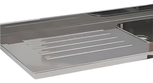 Mesada Acero Inoxidable 1.20 X 0.53 Bacha Centro C/zoc Plateado