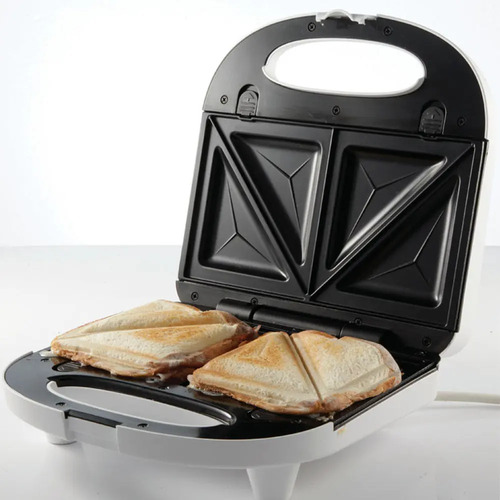 Sandwichera Electrica 2 En 1 Wafflera Antiadherente Blanca Blanco
