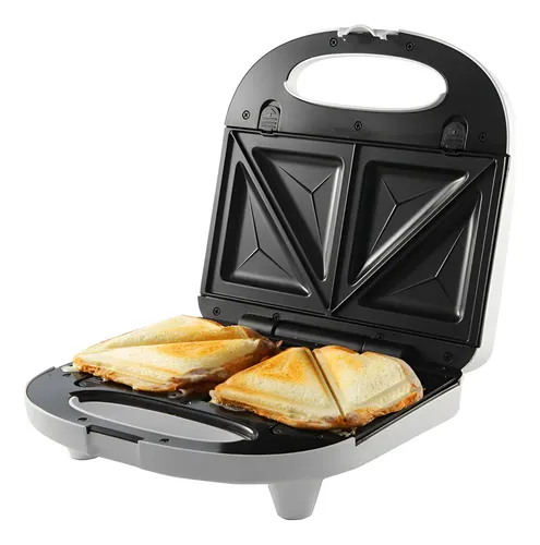 Sandwichera Electrica 2 En 1 Wafflera Antiadherente Blanca Blanco