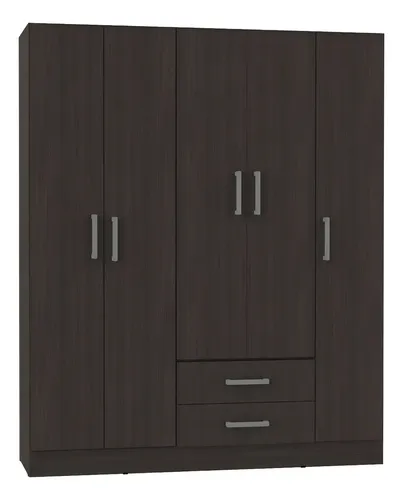 Placard Vestidor Ropero Bahía 5 Puertas 2 Cajones 1.51 X 1.8 Wengue