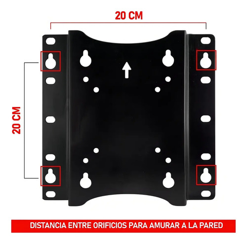 Soporte Nakan Nak-456 Pared Tv Monitor 17 A 43  Negro