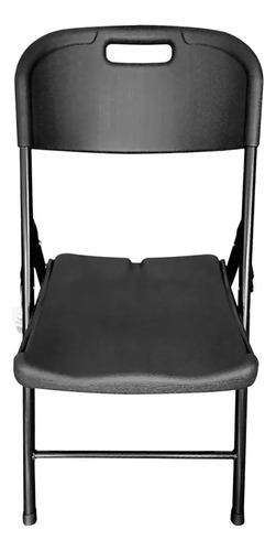Silla Plegable Pro Kushiro Para Exterior E Interior Negra Color Negro