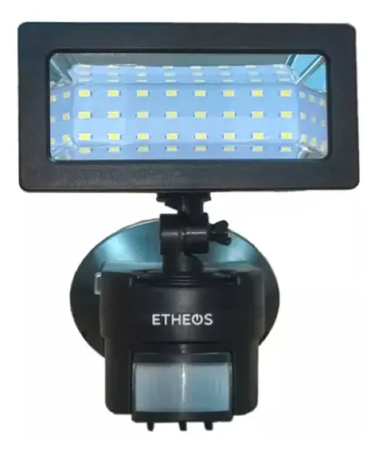 Reflector Solar Exterior Jardines Etheos Luz Fría Led Negro Blanco Frío