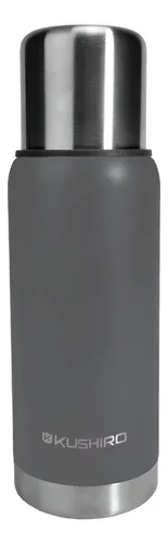 Termo Kushiro 750 Ml Acero Doble Capa 24hs 3/4 Litro Gris Gris