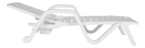 Reposera Camastro Garden Life 5 Posiciones Toronto Plastica Blanco