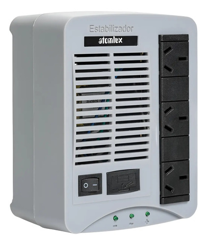 Estabilizador Atomlux H1000a 3 Tomas Rango 185-240v  Blanco