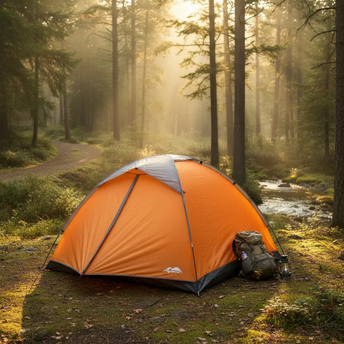 Carpa Igloo 4p Camping Outdoors Profesional Polyester Naranja