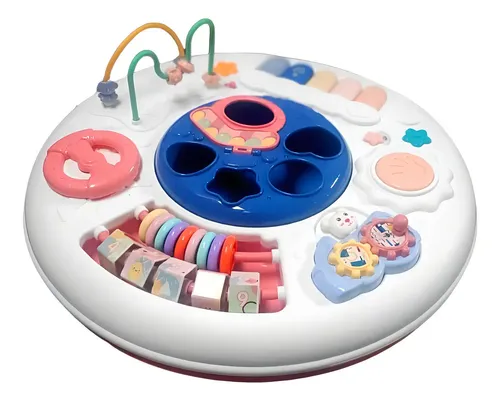 Mesa Didáctica Infantil Con Juegos Educativos Formas Randers Color Blanco