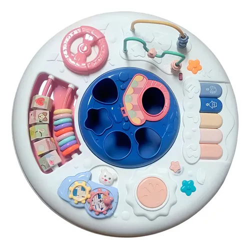 Mesa Didáctica Infantil Con Juegos Educativos Formas Randers Color Blanco