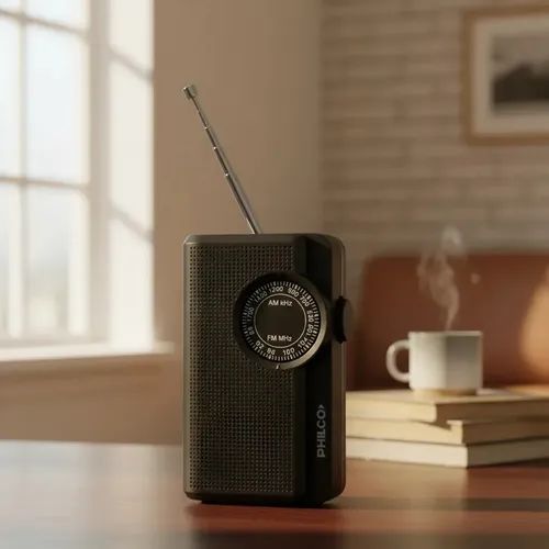 Radio Portatil Am Fm Philco Prc38 De Bolsillo A Pilas Color Negro