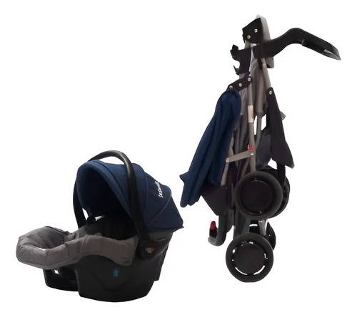 Coche Cuna Bebesit Eos Travel System De Paseo Con Huevito Azul Oscuro