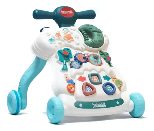 Caminador Musical Celeste Bebesit 1226 Con Panel Didactico Celeste