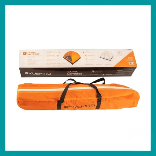 Carpa 4 Personas Kushiro Uritorco Camping Liviana Practica Naranja