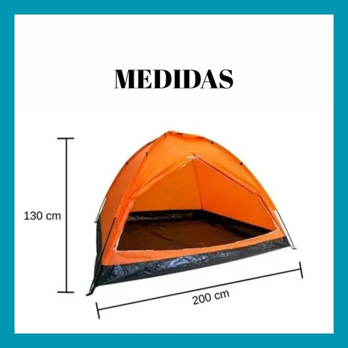Carpa 4 Personas Kushiro Uritorco Camping Liviana Practica Naranja