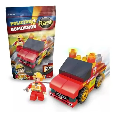 Juego Didactico Rasti Bombero 40 Pzs +4 Años 44 Bombero