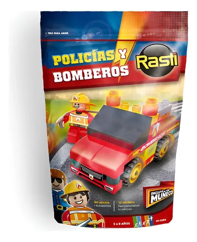 Juego Didactico Rasti Bombero 40 Pzs +4 Años 44 Bombero