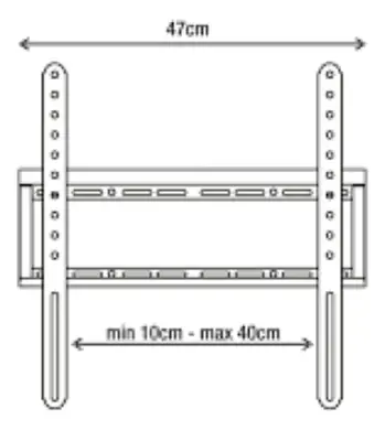 Soporte Led 32  A 60  Nakan Spl-484f Fijo Negro