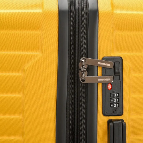 Valija Hummer 28  277130 4 Ruedas Abs Rigida Amarilla Amarillo Lisa