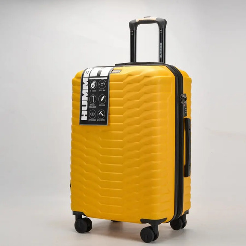 Valija Hummer 28  277130 4 Ruedas Abs Rigida Amarilla Amarillo Lisa