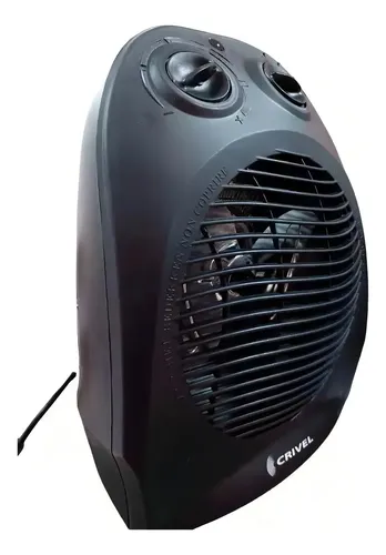 Caloventor Eléctrico Crivel Fh-20 2000w Con Termostato Y Ventilador Negro