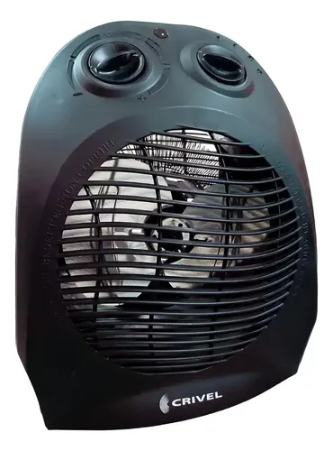 Caloventor Eléctrico Crivel Fh-20 2000w Con Termostato Y Ventilador Negro