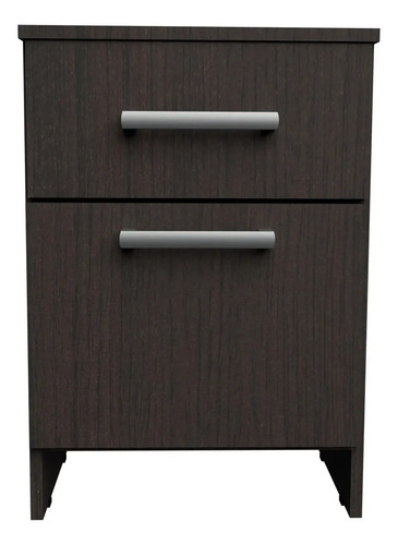 Mesa De Luz Orlandi Bahía | 1 Cajón + 1 Puerta | 59x41x31 Cm | Wengue Mate