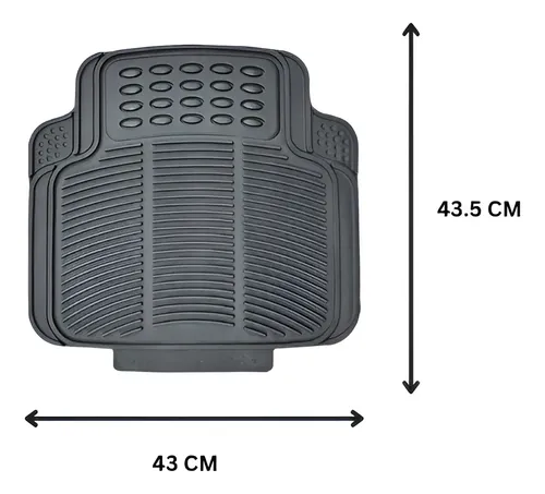 Set 4 Cubre Alfombras + Cubre Alfombra De Baul Para Auto Pvc Negro