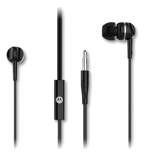 Auriculares In-ear Motorola Earbuds 105 Negro Jack 3.5 Mm Micrófono