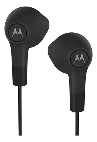 Auriculares In-ear Motorola Earbuds 105 Negro Jack 3.5 Mm Micrófono