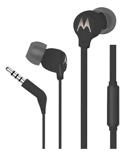 Auriculares In-ear Motorola Earbuds 105 Negro Jack 3.5 Mm Micrófono