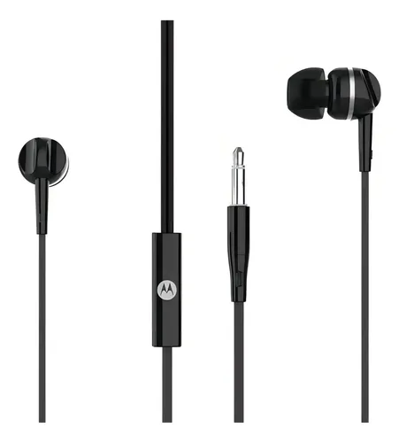 Auriculares In-ear Motorola Earbuds 105 Negro Jack 3.5 Mm Micrófono