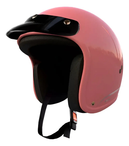 Casco P/moto Vertigo V10 Fluid Abierto Rosa Talle M Rosa Brillante M