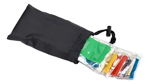 Set Entrenamiento Fitness Plataforma + Soga + Banda + Rueda Negro