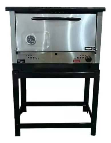 Horno Pizzero Pastelero Morelli 6 Moldes Acero Inoxidable Plateado
