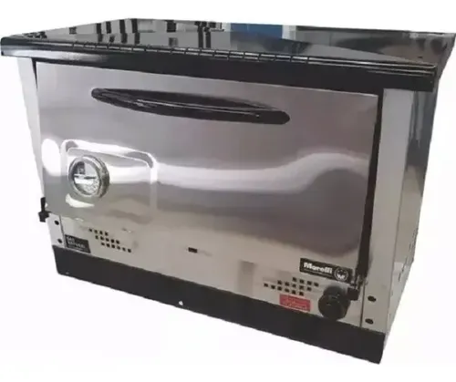 Horno Pizzero Pastelero Morelli 6 Moldes Acero Inoxidable Plateado
