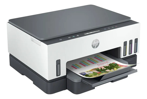 Impresora Multifuncional Hp Smart Tank 720 Sistema Continuo A Color Wi-fi Duplex (doble Cara Automático) Blanco