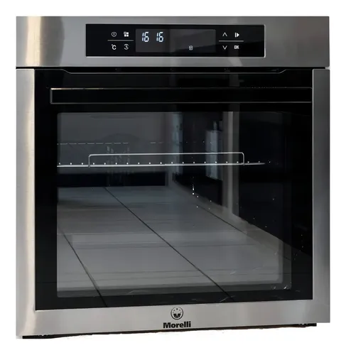 Horno Electrico Empotrable Morelli New Vetro Digital 75 Lts Color Plateado