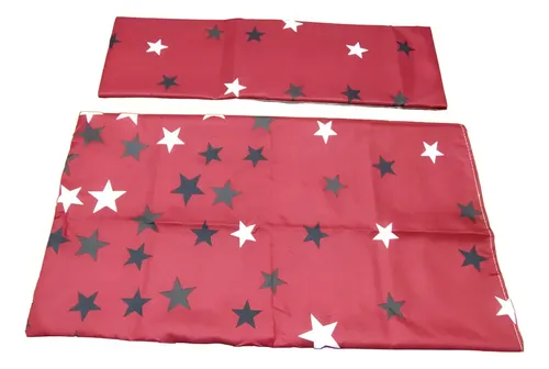 Sabana 1 1/2 Love & Home Microfribra Rojas Con Estrellas Rojo