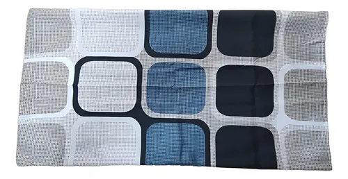 Sabana 1 1/2 Love & Home Microfribra Cubos Negro Y Azul