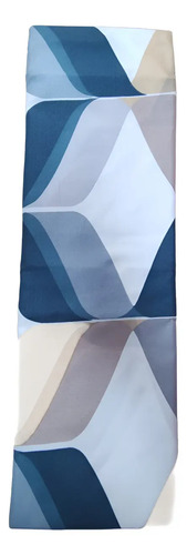 Sabana 1 1/2 Love & Home Microfribra Forma Geometrica Azul Y Naranja