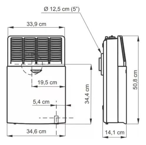Calefactor Eskabe 2000 Tb S21 Marfil C/aromatizador Marfil