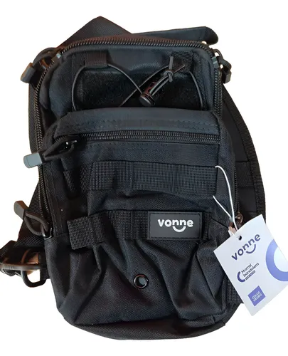 Bolso Personal Morral Vonne 38 X 16 Negro Lisa