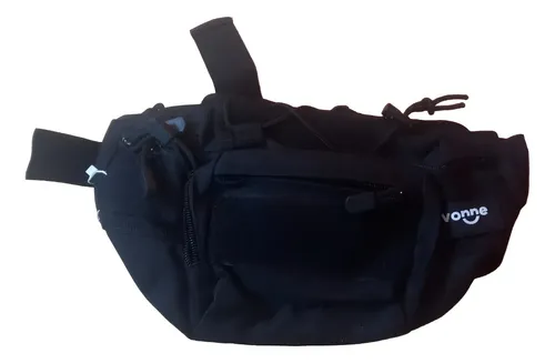 Bolso Personal Riñonera Bandolera Vonne 38 X 16 Negro Lisa