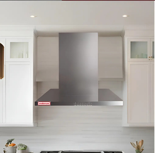 Campana De Cocina Acero Plana 60cm Con Motor Luz Led Filtro Acero